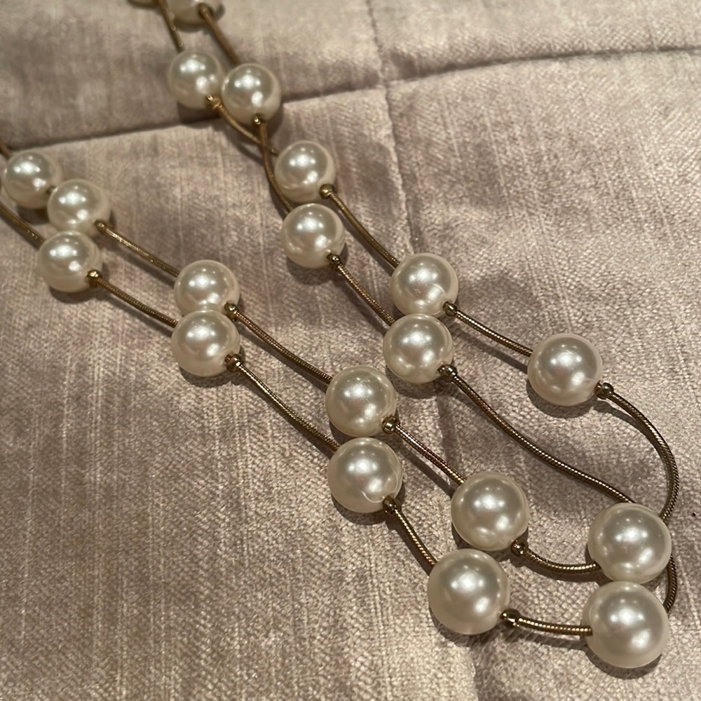 Double Strand of Faux Pearls 90’s Vintage
